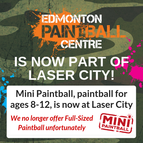 Edmonton Paintball Centre Mini Paintball Birthday Parties at Laser City